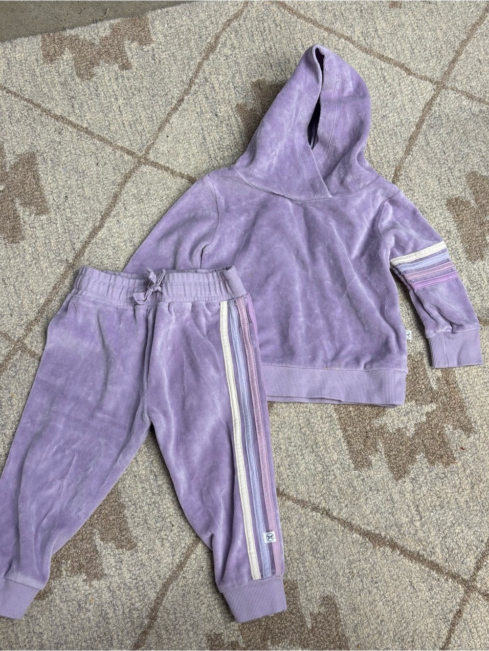 Honest Baby Organic Cotton Velour Sweat Set 12M